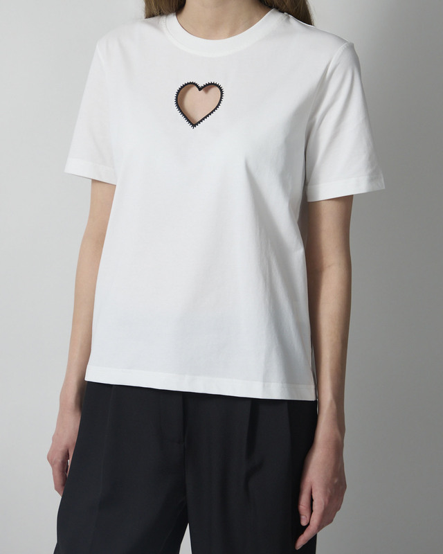 CLOEYS T-shirt heart white White L