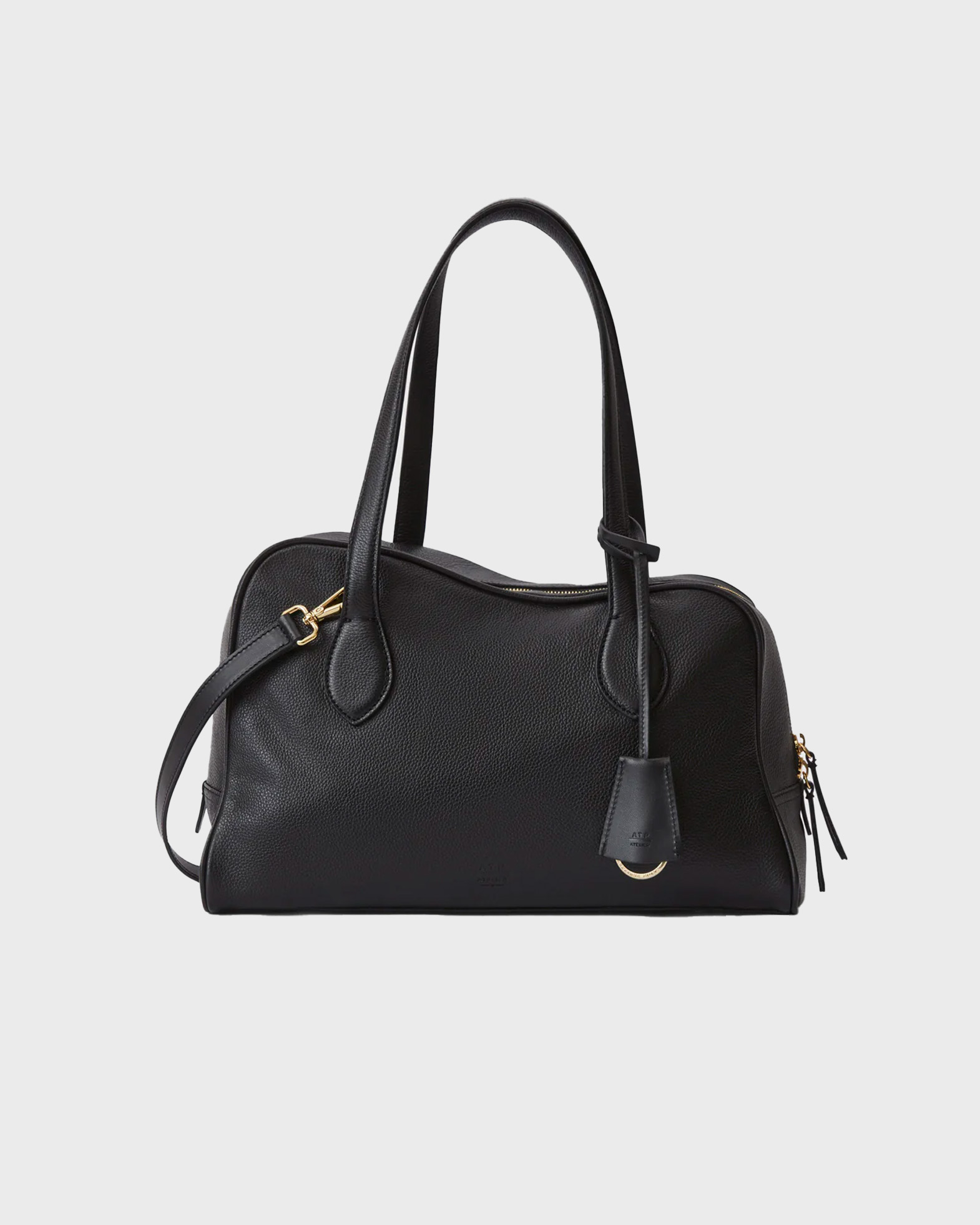 Atp Atelier Väska Noale Grained Leather Top Handle Svart