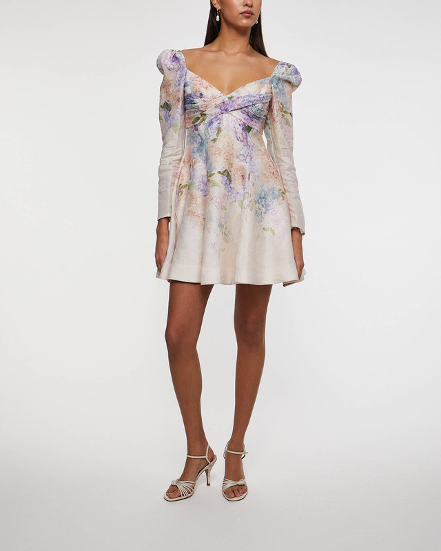 Zimmermann Klänning Dawning Puff Sleeve Mini Multicolor 1 (S-M)