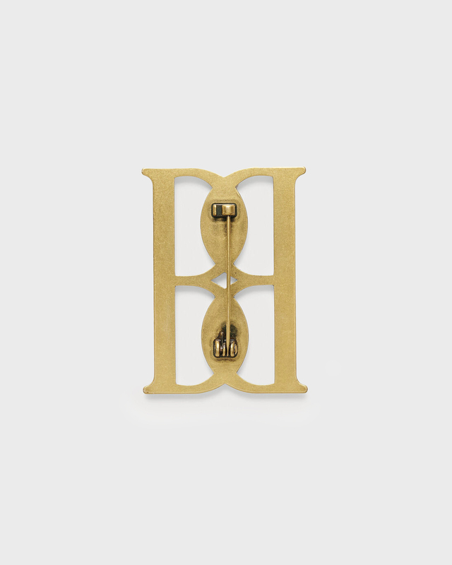By Malene Birger Mono large gold-tone brooch Guld ONESIZE