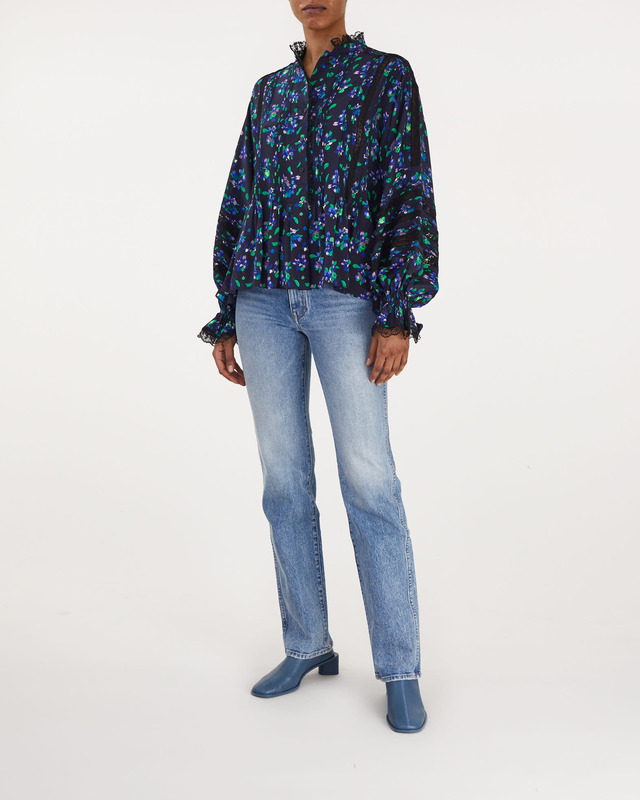 Zadig & Voltaire Blouse Tritelia Bianca Flower Svart XS