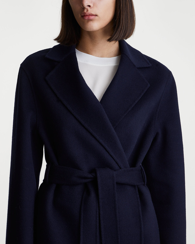 JOSEPH Short Coat Cenda Dbl Face Cashmere Navy 34