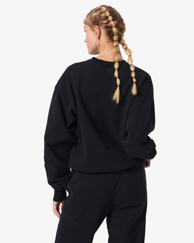 7 Days Active Sweatshirt Organic Crew Neck Svart S