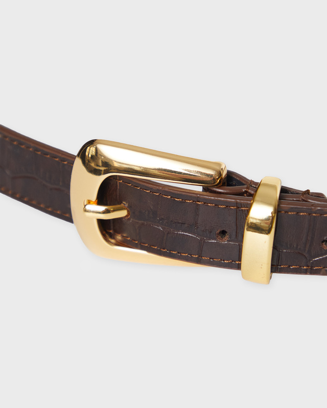 Wakakuu Icons Belt Croco Guld/brun 90