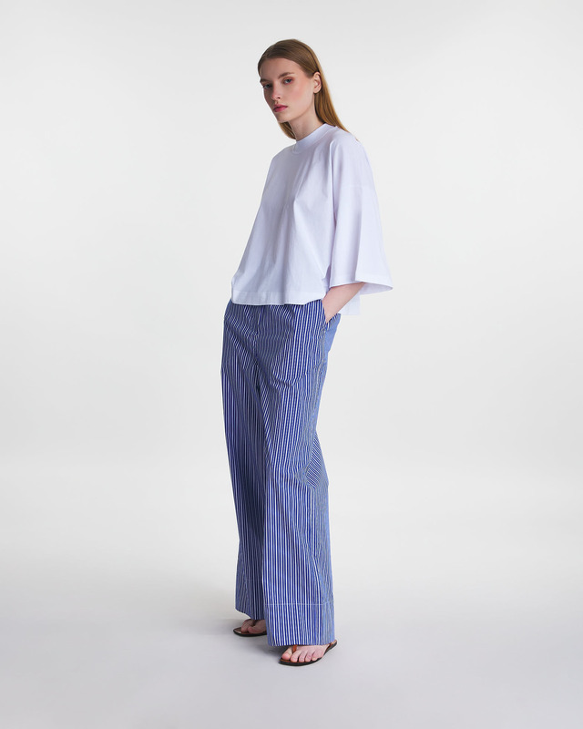 Wakakuu Icons Trousers Bowie Striped Blå M