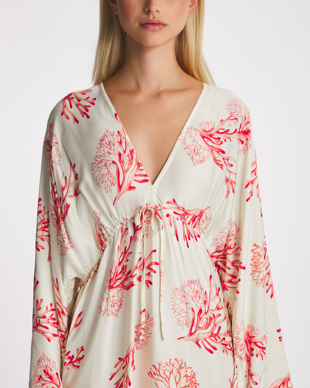 Malina Dress Kimberly V-neck Satin Maxi Red S