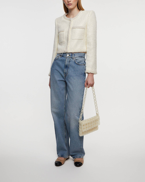 Jacket Cream Bouclé Pearl Trim Creme 2