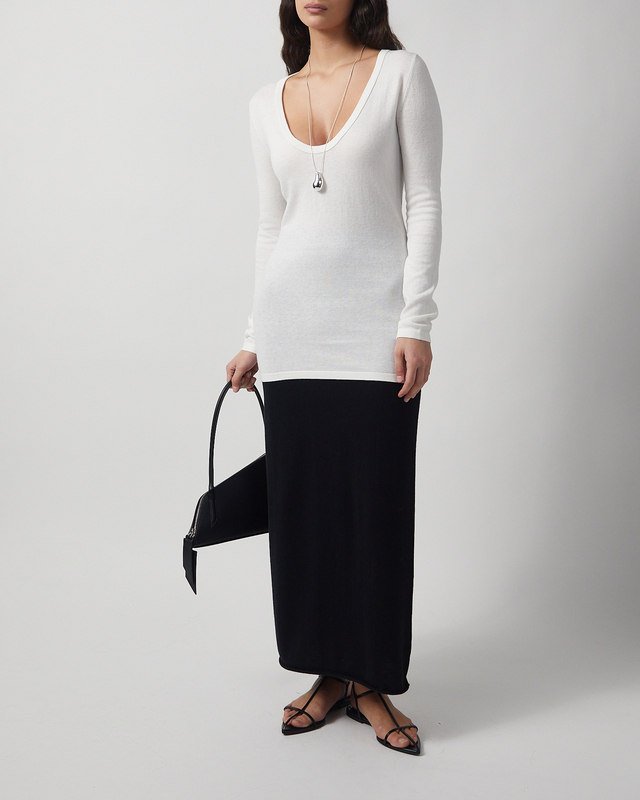 LISA YANG Top Amalea Cashmere White 0 (XS-S)