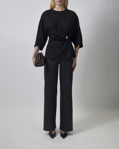 Bluse Zilla Brooch Detailed Black 2