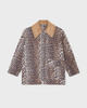 Ganni Jacket Printed Canvas Midi  Almond S-M