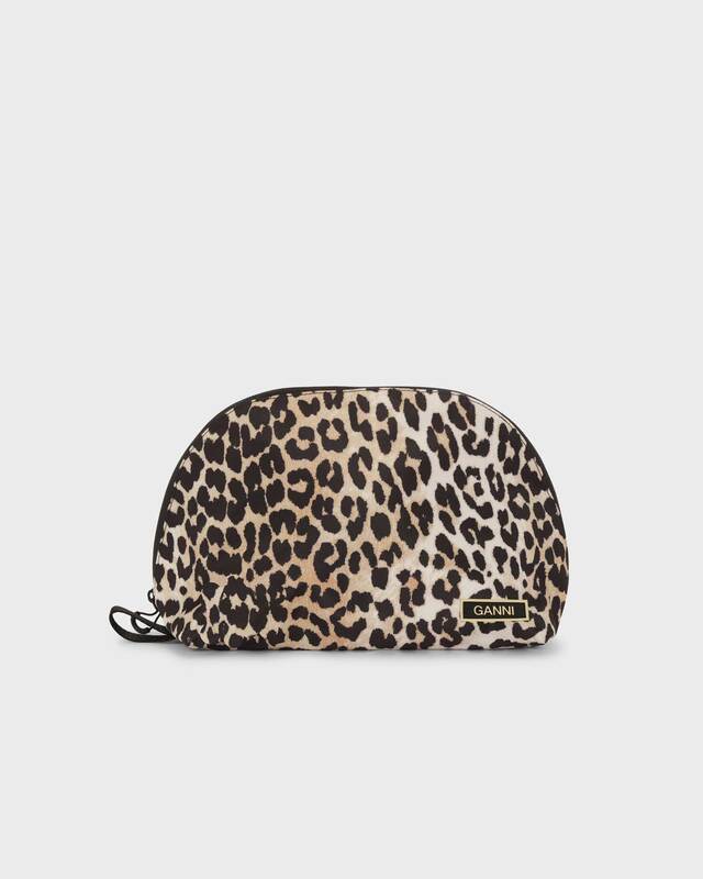 Ganni Bag Quilted Tech Small Vanity Leopard ONESIZE
