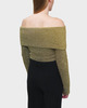 Ganni Top Sparkle Doubleface Knit Guld M
