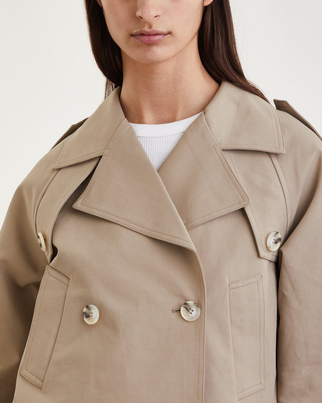 MEOTINE Trenchjacket Bobby Canvas Beige XS-S
