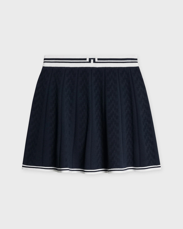 J Lindeberg Skirt Pamela Pintelle Knitted Navy S