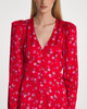 ROTATE Birger Christensen Mini klänning Printed V-neck Röd 40