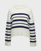 Wakakuu Icons Sweater Dublin Striped Wool Cashmere Blue/White L