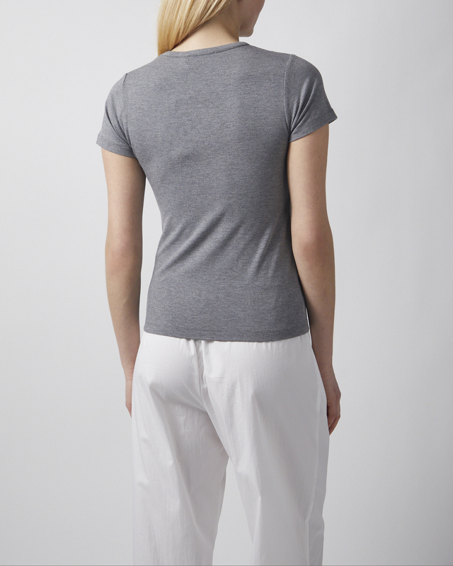 Wakakuu Icons T-Shirt Baby Tee Modal Grey melange XS