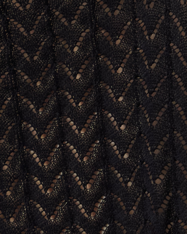 Malina Shirt Imene Pointelle Knitted Polo Black M