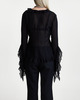 Acne Studios Blouse Sheer Ruffle  Black 38