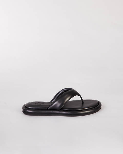 Sandals 5 Flat Thong  Black 1