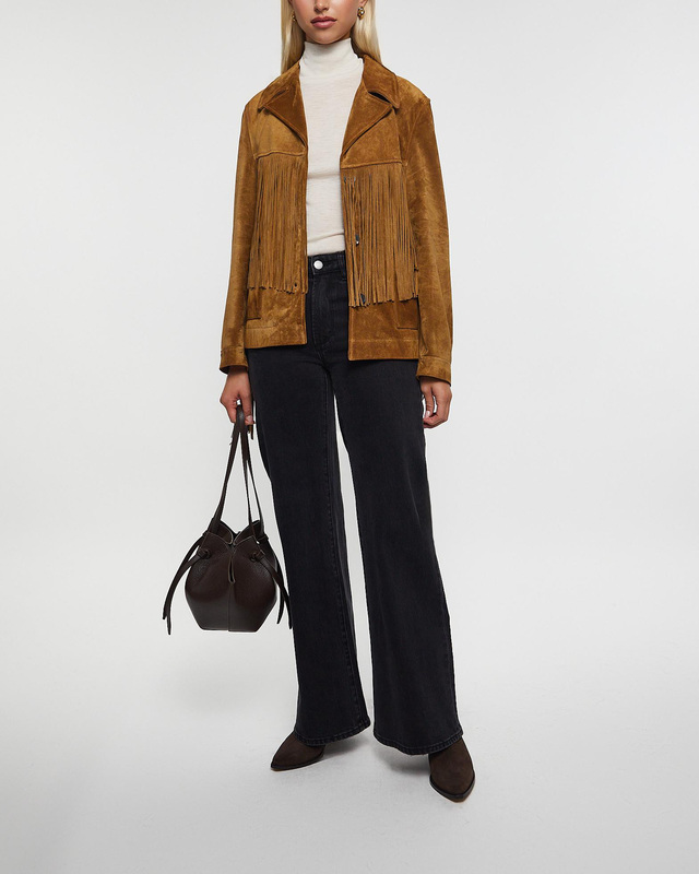 Golden Goose Deluxe Brand Jacka Journey Suede Fringes Brun IT 42 (EUR 36)