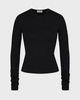Éterne Topp Fitted Crewneck Long Sleeve Svart S