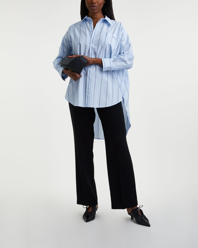 Marni Shirt Striped Bio Cotton Aqua IT 44 (EUR 38)