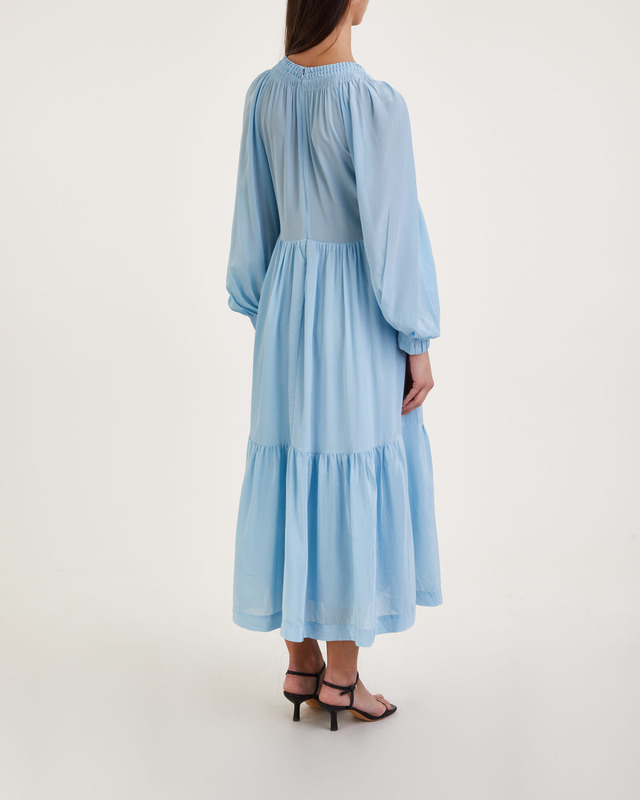 Sea New York Klänning Nyla Puff Sleeve V-Neck Blå XS