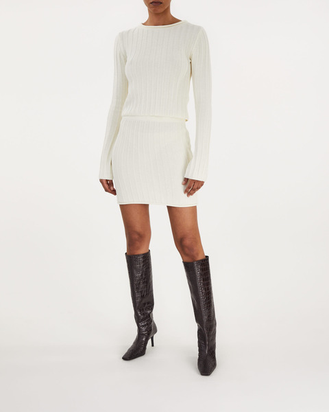 Skirt Cotton Rib Knit Vanilla 1
