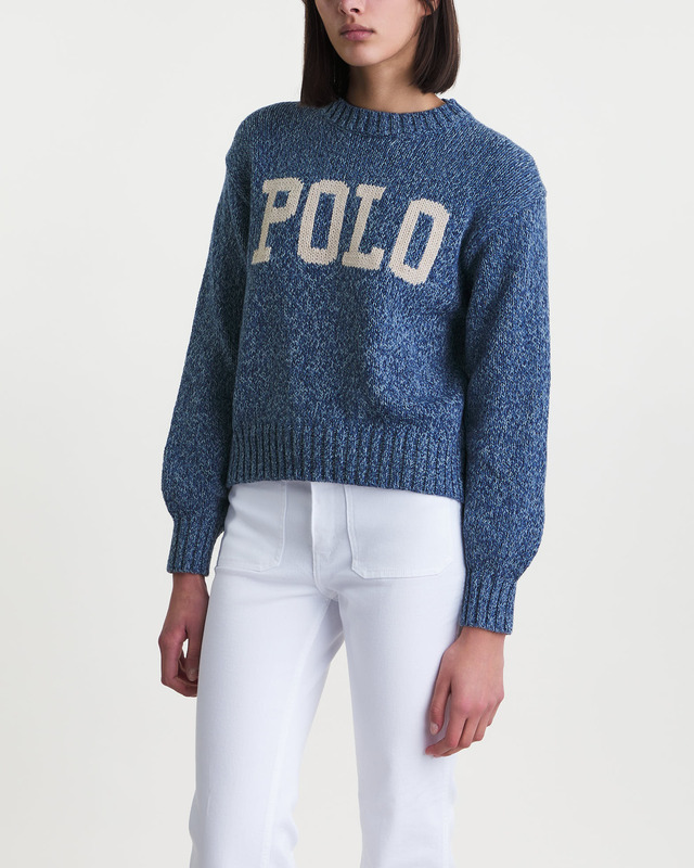 Polo Ralph Lauren Sweater Logo Intarsia Cotton Multicolor L