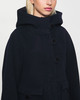 Ganni Jacket Boiled Wool Midi Blue L-XL