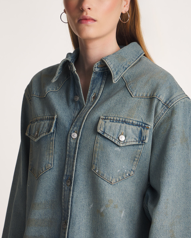 Acne Studios Skjorta Denim Relaxed Fit Ljusblå L
