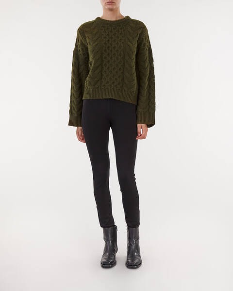 Sweater Emma Cable Knit Green 2