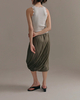 LEONÍ Top Älma Lace-trimmed Ribbed Silk Egg Shell 38