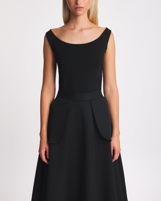 RÓHE Top Off Shoulder Knitted  Black 34