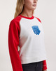 Ganni Sweatshirt Isoli Raglan Contrast Sleeve Egret XL