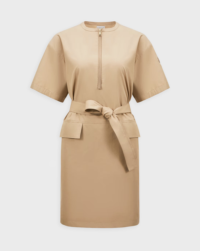 Moncler Klänning Belted Mini Beige IT 42 (EUR 36)