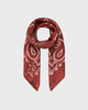 Golden Goose Deluxe Brand Sjal Foulard Paisley Print Silk Dark Red ONESIZE