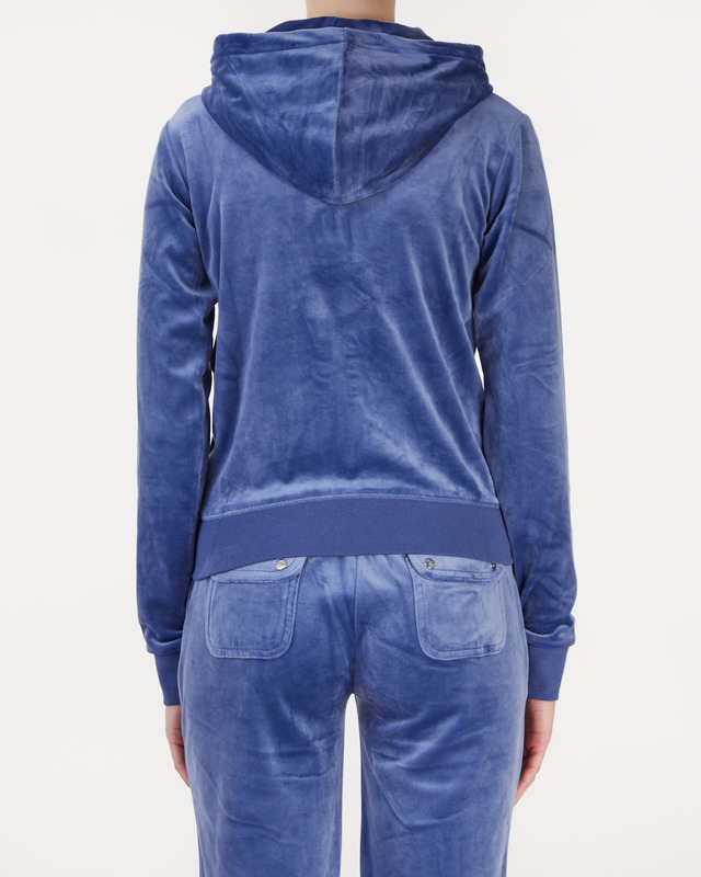 Juicy Couture Hoodie Classic Velour Zip Grå/blå XXS