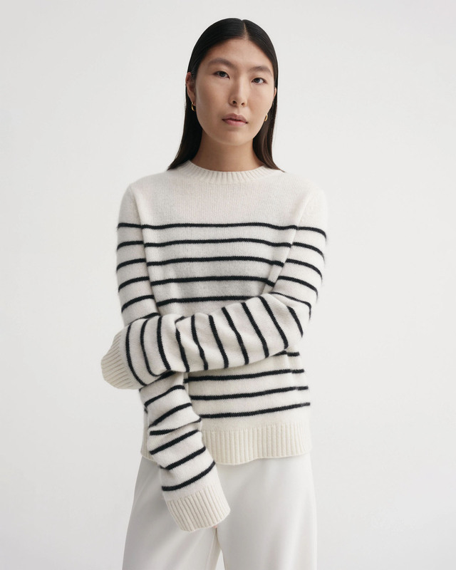 Almada Label  Tröja Rae Crewneck Cashmere Stripe XL