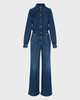 7 For All Mankind Jumpsuit Tailored Go Getter Mid Blue Denim XS