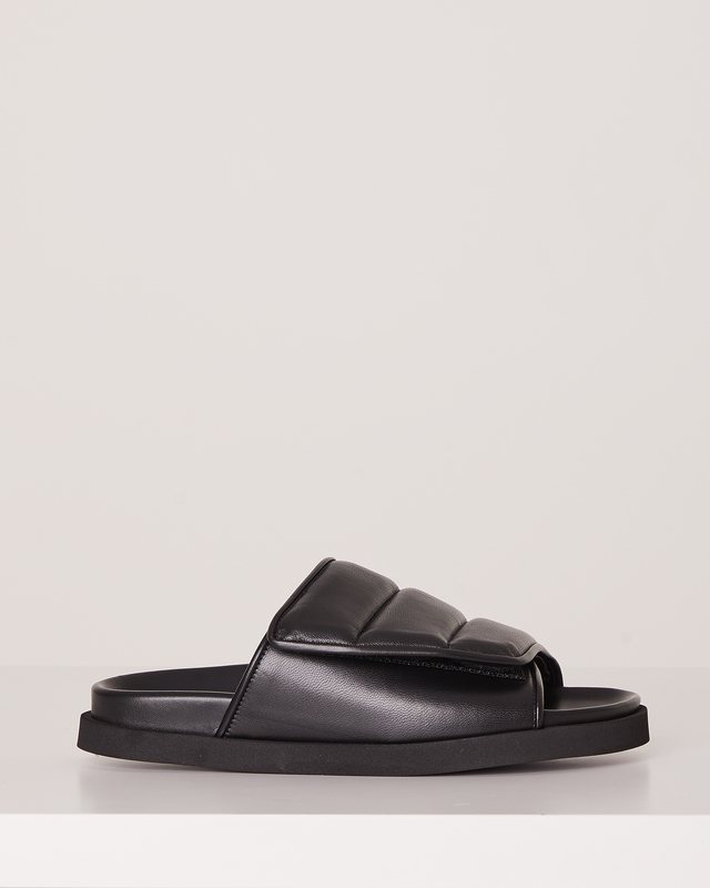 Gia Borghini Sandals 3 Stitched Puffy Slipper Black EUR 36