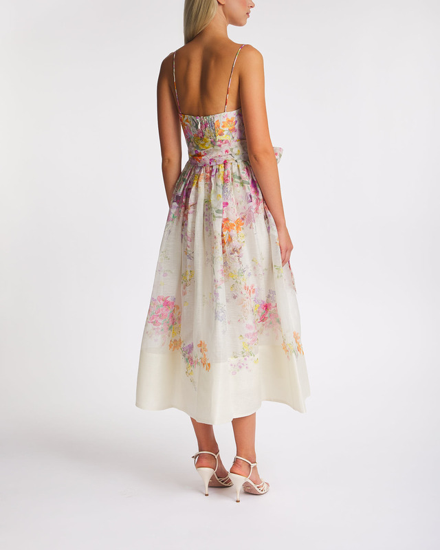 Zimmermann Dress Natura Corset Midi Rosa 1 (S-M)