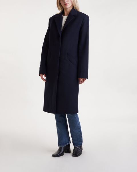 Coat Marly Lainage Mörkblå 1