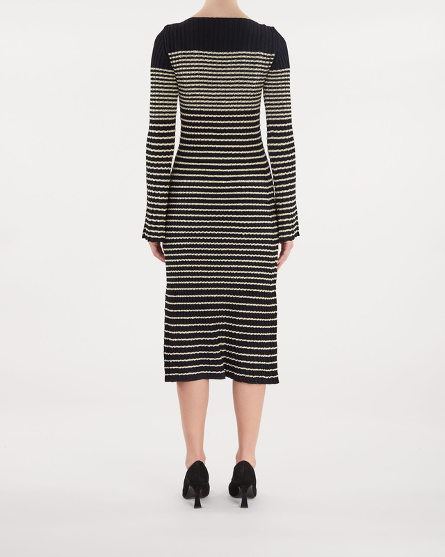 Proenza Schouler Dress Boucle Mini Stripe Svart S