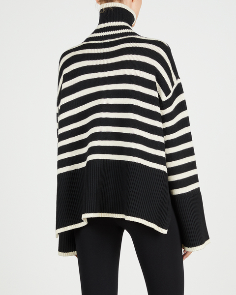 Sweater Signature Stripe Turtleneck Black 2