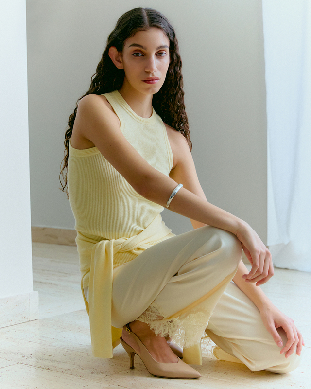 Wakakuu Icons Trousers Rayna Lace Ljusgul XL