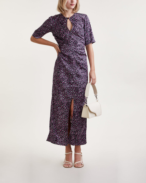Klänning Silk Stretch Satin Maxi Svart 1