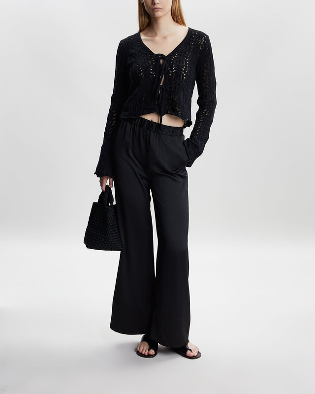 The Garment Top Egypt Crochet Long Sleeve Svart UK 6 (EUR 34)