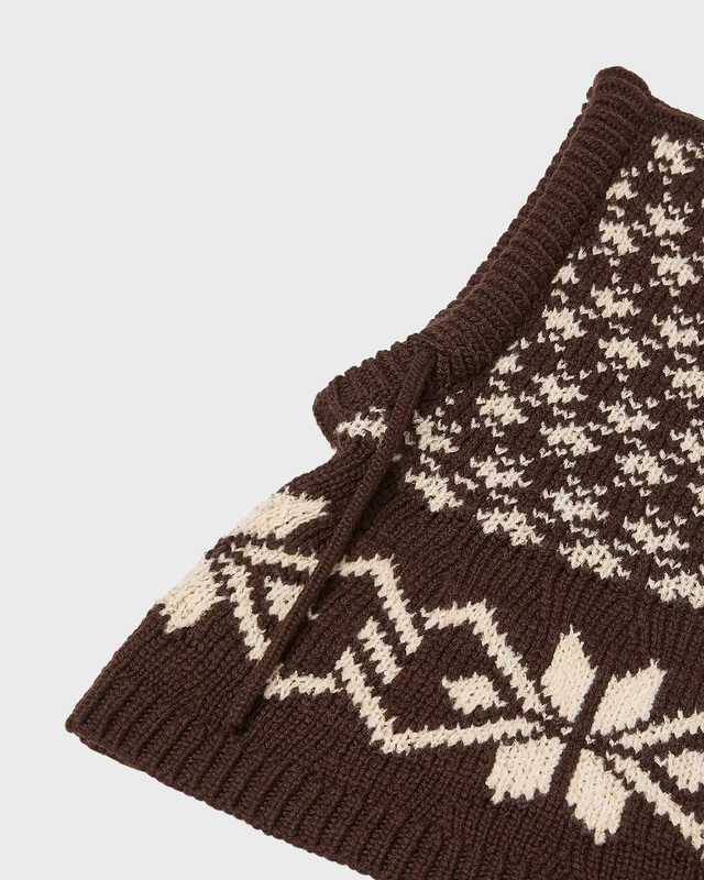 Moncler Balaklava Jacquard Sequin Brun ONESIZE